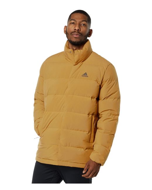 adidas Originals Helionic Midlength Down Jacket in Natural for Men Lyst