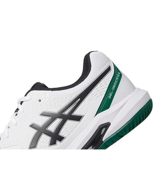 Asics White Gel-Dedicate 8 Wide Cross Training Shoes/Midnight 8 Ee for men