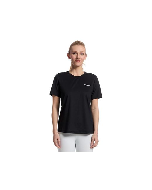 Columbia Black Wild Springstm Short Sleeve Clothing, Elastane/Polyester