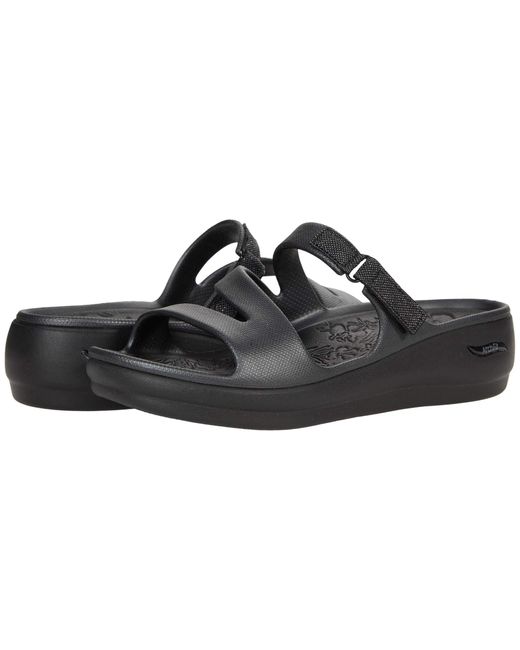 skechers black slides