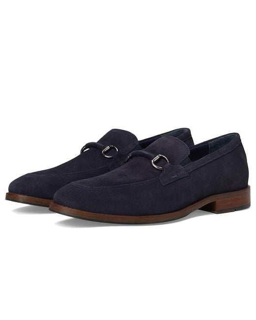 Johnston & Murphy Blue Landry Bit Shoes 10 M (D) Full Grain Leather for men
