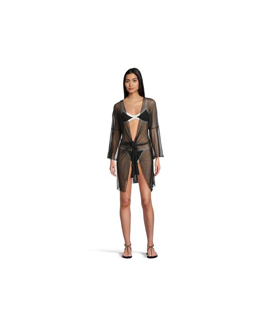 LSPACE Black Mackenzie Bottom Full Swimwear/Cream, Nylon/Spandex