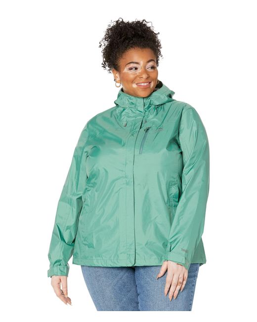 L.L. Bean Synthetic Plus Size Trail Model Rain Jacket in Green | Lyst