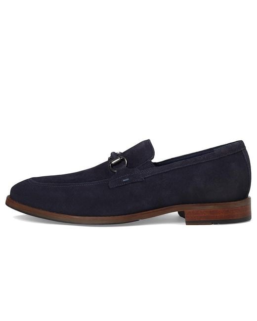 Johnston & Murphy Blue Landry Bit Shoes 10 M (D) Full Grain Leather for men