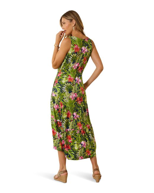 Tommy Bahama Paradise Perfect Sleeveless Midi Dress in Green | Lyst