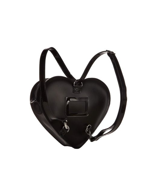 Dr. Martens Heart Shaped Ruffle Leather Backpack in Black