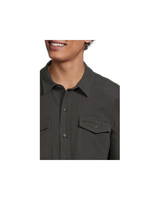 O'neill Sportswear Black Unified Overshirt Clothing, Cotton/Elastane/Polyester for men