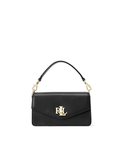 Lauren by Ralph Lauren Leather Small Tayler Crossbody Bag in Black Lyst