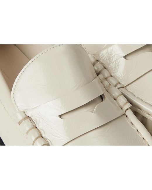 SCHUTZ SHOES White Tyche Flat Shoes, Leather