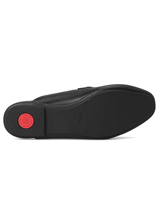 Fitflop Black Delicato Crystal-Cluster Soft Leather Mules Flat Shoes 8 M (B) Eva/Leather/Nappa