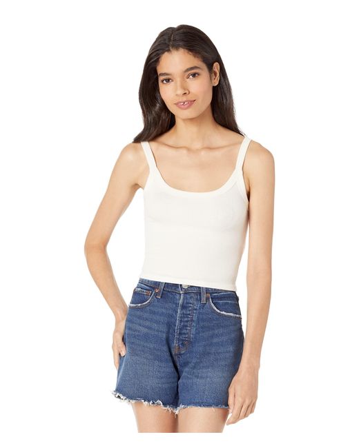 Abercrombie & Fitch Cotton 90s Rib Tank in Beige (Natural) | Lyst