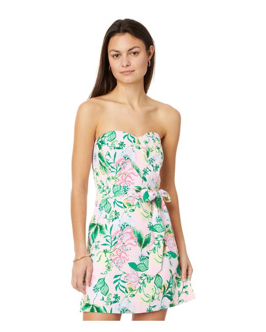 Lilly Pulitzer Green Kylo Strapless Skirted Romper