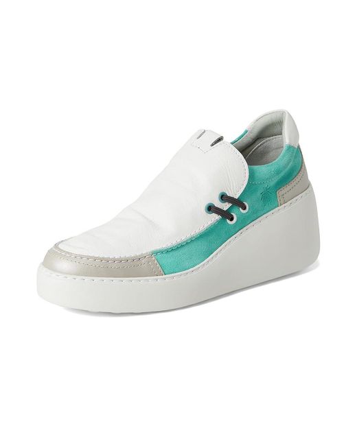 Fly London Blue Davy667Fly Shoes//Spearmint, Leather