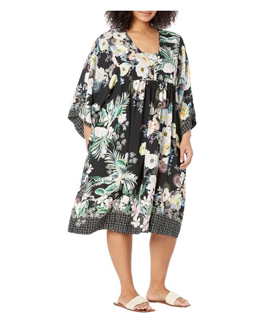 Johnny Was Plus Size Easy Coverup Dress in Black Lyst