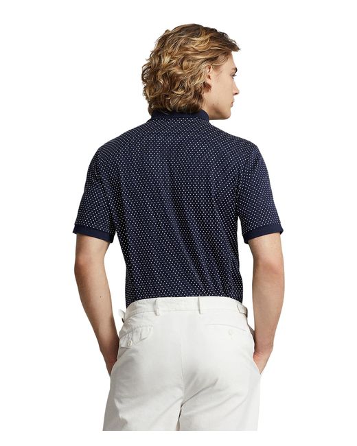 Polo Ralph Lauren Blue Classic Fit Dot Soft Cotton Polo Shirt for men