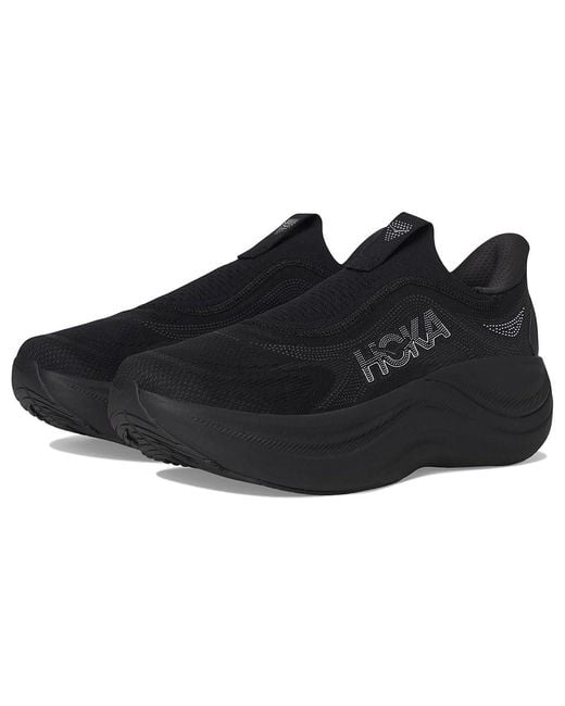 Hoka One One Black Skyward Laceless Running Shoes/ 14 D for men