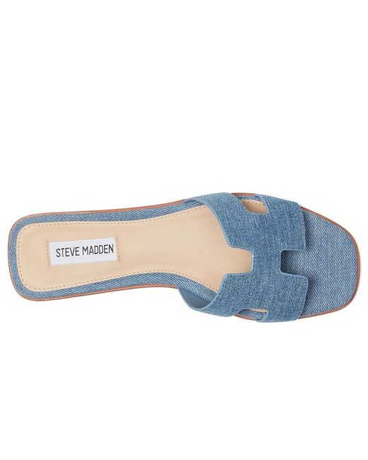 Steve Madden Blue Hadyn Sandal (Denim Fabric) Shoes