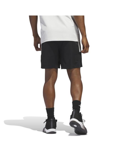 Adidas Black Legends 3-stripes Basketball 11 Shorts for men