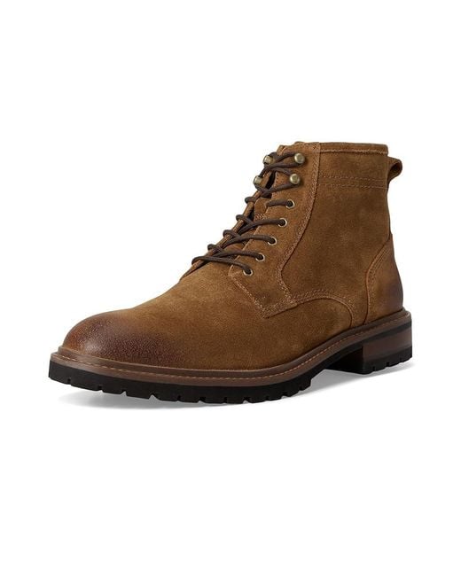 Johnston & Murphy Brown Barrett Plain Toe Boots Boots 10.5 M (D) Leather for men