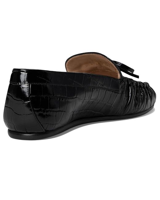 Stuart Weitzman Black Britt Bow Loafer Dress Sandals, Leather