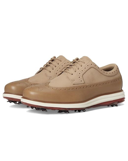Cole Haan Multicolor Original Grand Tour Golf Waterproof Lace-Up Boots Birch/Cinnabar/Ivory Wp 7 D for men