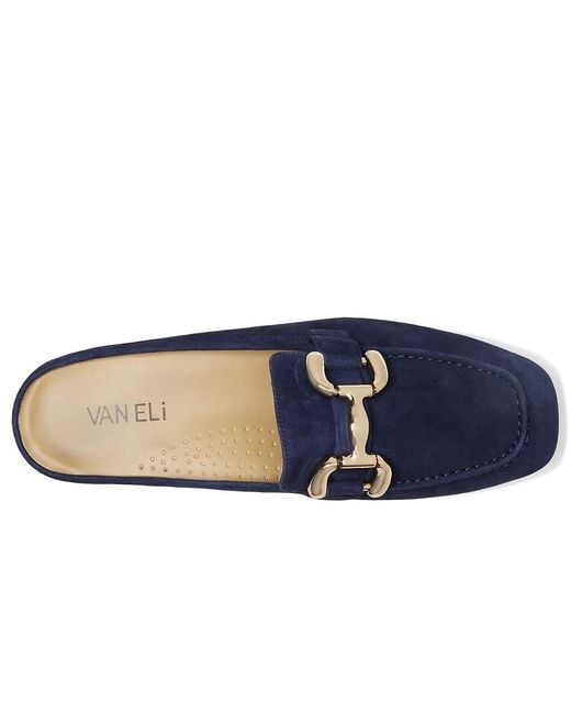 Vaneli Blue Shaine Dress Flat Shoes 9.5 M (B) Leather/Nappa/Suede