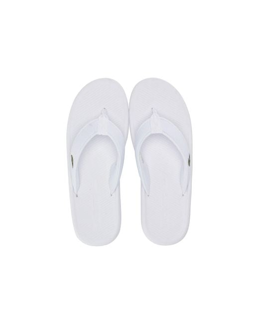 Lacoste Croco 219 2 Mens White Flip Flops for men