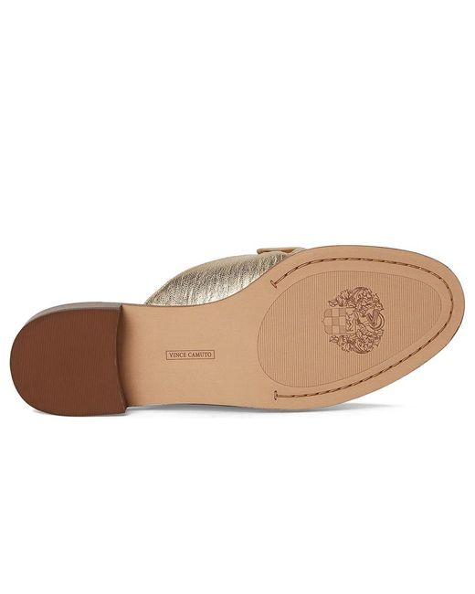 Vince Camuto Metallic Cobby Slip-On Mule Flat Shoes, Leather