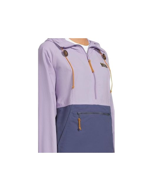 L.L. Bean Blue Mountain Classic Anorak Color Block Jacket French Lilac/Dark Twilight, Nylon