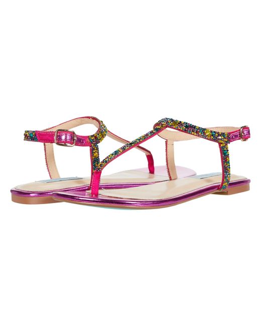 Betsey Johnson Multicolor Lux Flat Sandal