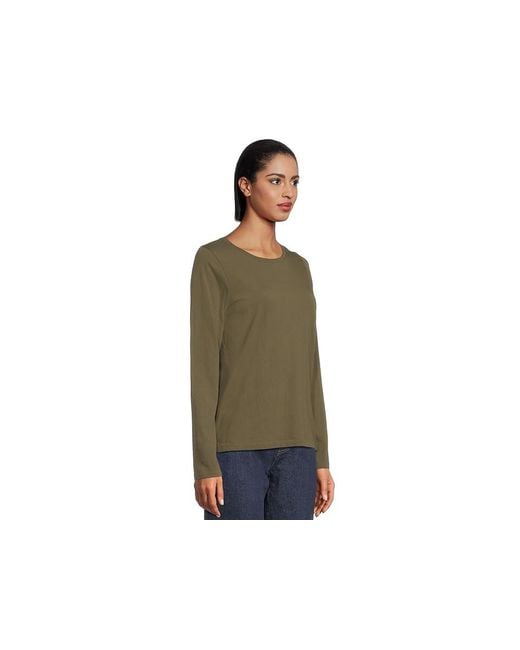 Madewell Green Northside Long Sleeve T-Shirts Clothing Lg 10-12) Cotton