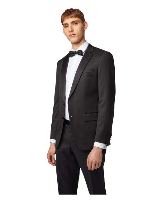 Boss By Hugo Boss Men S Halven Gentry Satin Lapel Wool Two Piece Tuxedo In Black For Men Save 52 Lyst