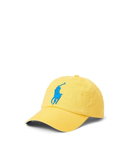 Polo Ralph Lauren Yellow Big Pony Chino Ball Cap for men