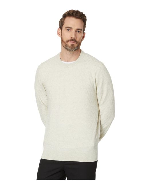 Ted Baker White Loung Long Sleeve T Stitch Crew Neck Sweater for men