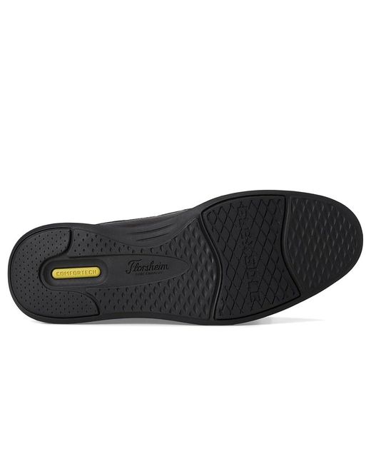 Florsheim Jacobi Moc Toe Slip On Black Leather Loafers for Men