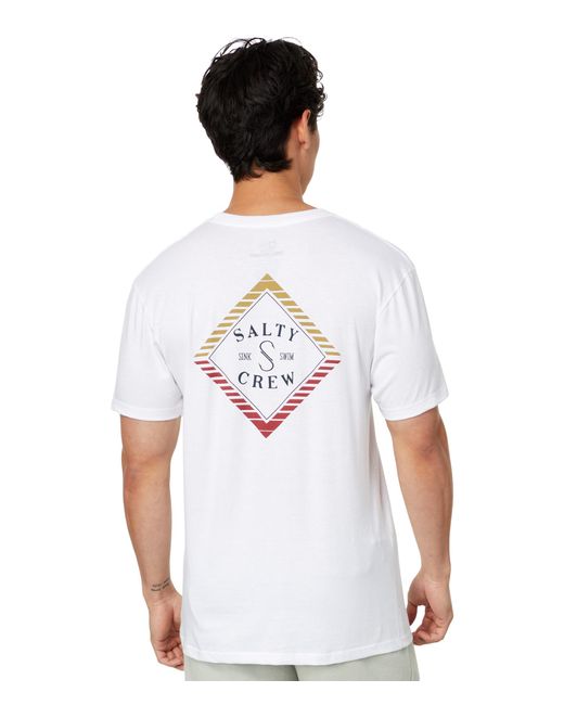 Salty Crew White Faded Premium Short Sleeve Tee for men