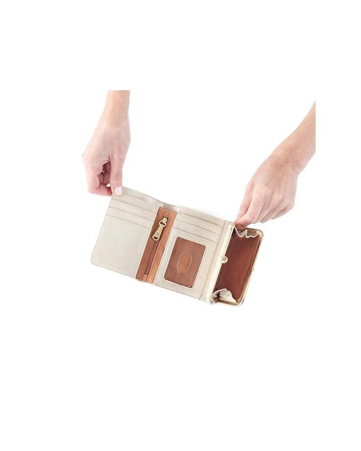 Hobo International White Robin Compact Wallet Wallet, Leather