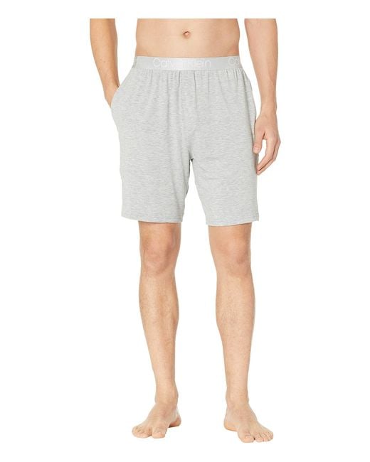 Calvin Klein Gray Ultra Soft Modal Sleep Shorts (grey Heather) Men's Pajama for men