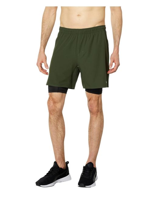 RVCA Yogger Train 2-n-1 17 Shorts in Green for Men | Lyst