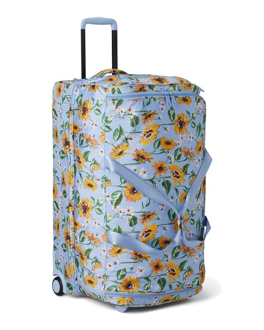 Vera Bradley Recycled Lighten Up Reactive Xl Foldable Rolling Duffel