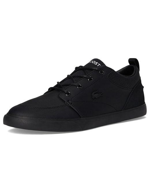 Lacoste Black Bayliss Leather Sneakers Shoes 9.5 D for men