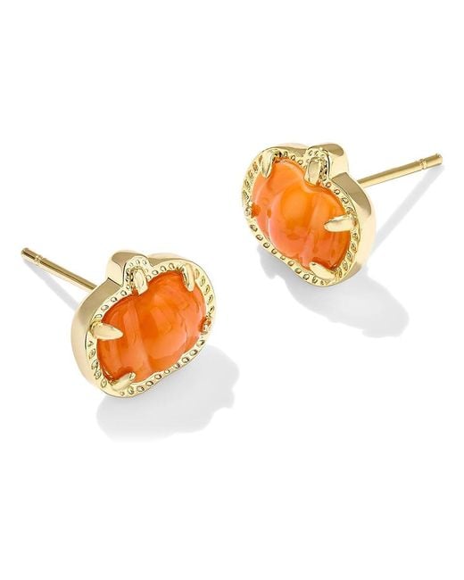 Kendra Scott Orange Pumpkin Stud Earrings Earring