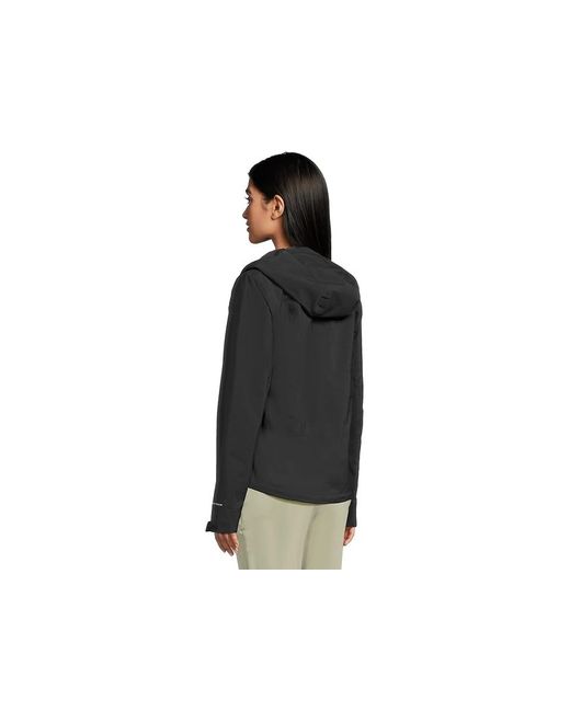 Columbia Black Boulder Falls Jacket Coat, Mesh/Polyester