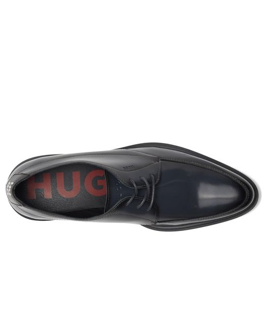 HUGO Black Kerr Leather Derby Shoe for men