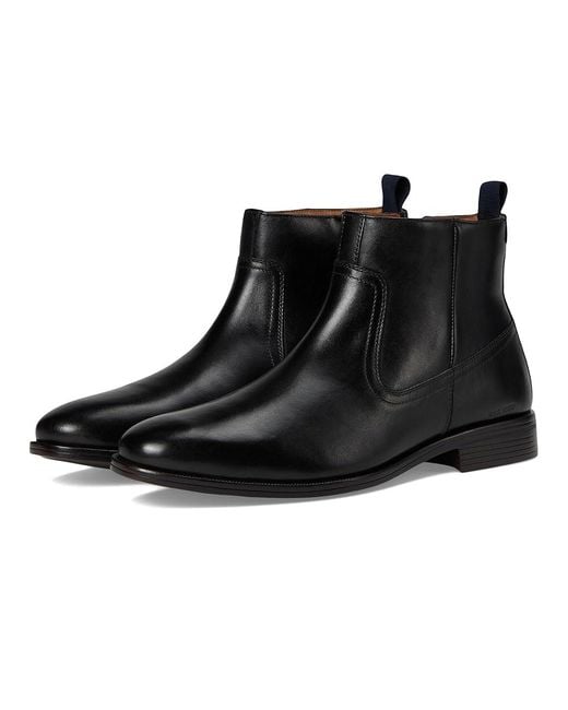 Johnston & Murphy Black Reeve Zip Boots Boots 14 M (D) Leather for men