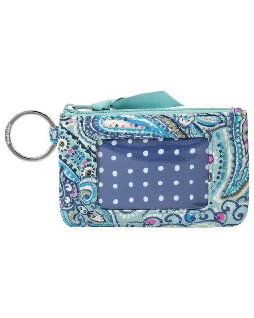 Vera Bradley Iconic Zip Id Case, Denim in Blue Lyst