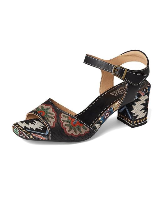 Spring Step Black Sassyclass Wedge Shoes, Leather
