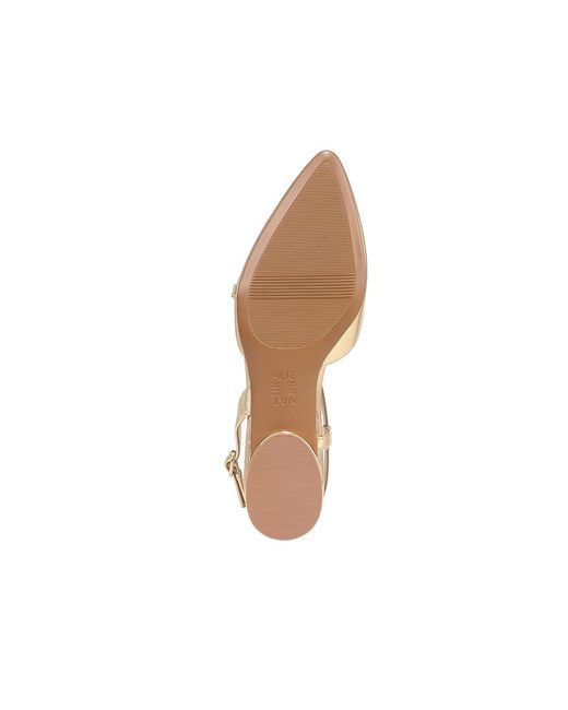 Naturalizer Metallic Hawaii Pointed Toe Slingback Flats (Dark Leather) Sandals