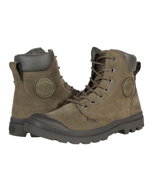 Palladium Pampa Cuff Wp Lux in Brown | Lyst