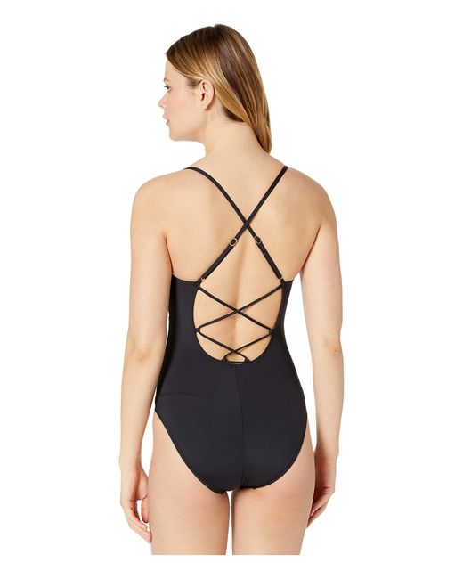 la blanca lace up one piece